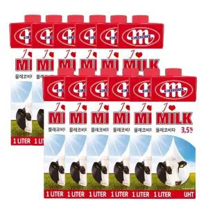 믈레코비타 fat 3.5% 멸균우유1L 12개
