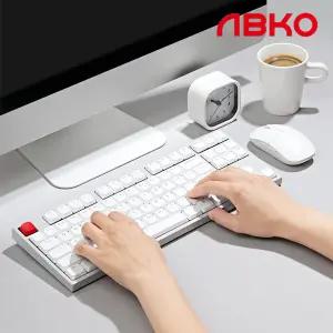 앱코 AK87 슬림 프로 유무선 사무용 기계식 키보드 택타일 검은콩축