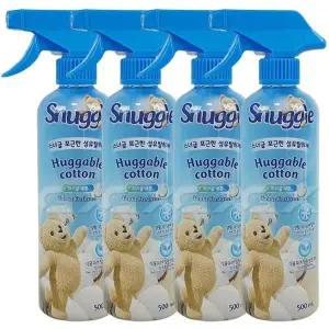 스너글 섬유탈취제 허거블 코튼향 500ml 4개 gx