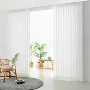 패브릭몰 호텔식 형상기억 나비주름 도톰쉬폰커튼 차르르 덜비치는쉬폰 레일형