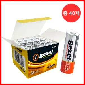 벡셀 AA 건전지 40개입 알카라인 대용량 국산 건전지 벌크