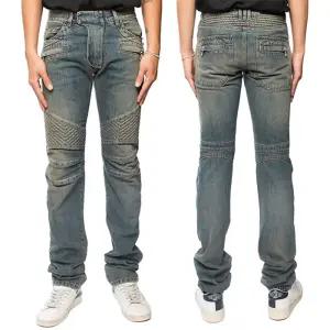 남성 블루 워싱 슬림 바이커진 S5HT500C 816S