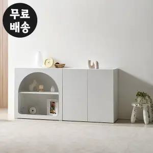 [벤티스가구]허밍 2단 선반 수납장 세트 선반 예쁜 선반장 슬림 수납장 다용도(아치형+도어형)