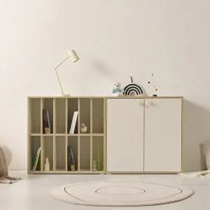 우아미가구 나솔 책꽂이 도어 수납 책장 1600