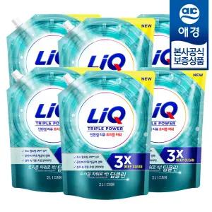 [애경] 리큐 진한겔 딥클린 트리플파워 세탁세제 드럼용 리필 2L x6개