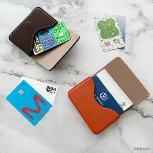 슬림 인조가죽 명함지갑 카드지갑 휴대용 미니 명함케이스 신분증 카드홀더