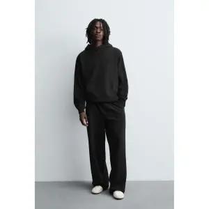 [정품] 자라 팬츠 데일리 바지 긴바지 슬랙스 ZARA 와이드핏 조거 - 블랙