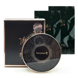 수려한 블랙 진생 쿠션 파운데이션 본품+리필2개 기획