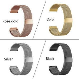 갤럭시 시계 3 4 5 밴드 16mm 20mm 색 시계줄 마그네틱 클로저 손목 스트랩에 대한 메쉬 밀라노 루프