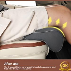 범용 자동차 시트 확장 다리 쿠션 운전석 지지대 스웨이드 메모리폼 패딩 커버