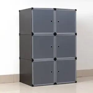 DIY 복합 선반 수납장 4칸 70x105cm 조립식 옷장 조립식옷장 옷장행거 진열장 의류수납장