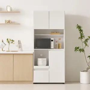 보루네오 마르체 크림 홈카페 비스포크 오브제 렌지대 주방 수납장 800 BOW534C (착불)