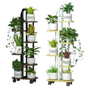 거실 이동식 화분대 베란다 인테리어 화분 다층 화이트 철제 소품 80cm 거치대 프레임