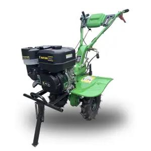 미니경작기 밭갈이 엔진 동력 소형 농사 쟁기 농기계 170모델-가솔린+고무 휠+로터리 틸러