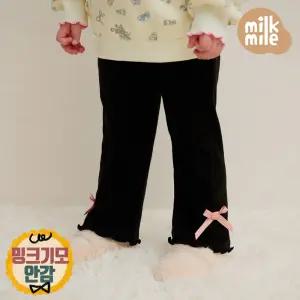 [밀크마일] 쁘띠리본부츠컷밍크기모팬츠