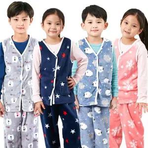 [보리보리/키즈라인]아동용 수면 조끼 바지 남아 여아 주니어 수면잠옷 어린이 초등학생