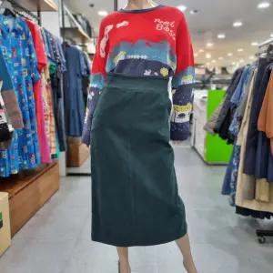 베네통/애플아울렛/H라인 밴딩 롱 스커트/BASK53461