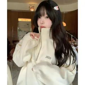 지프 JEEP 에센셜 스몰로고 하프집업 플리스 (JQ5TSF192IV) JQ5TSF192IV 195755