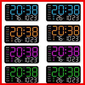 LED 디지털 벽시계 밝기 조정 시계 음성 활성화 깨우기 AAA 배터리 모드 일상 사용 주간 및 주간 디스플레