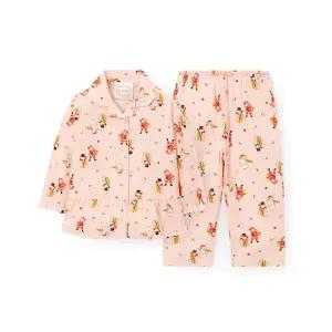 [오르시떼](강남점)여아동 G218 산타그루브 긴소매 파자마 세트