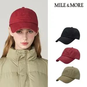 [마일앤모어] 스윗 레터링 자수 워싱 볼캡 대두모자