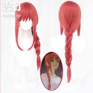 선물 전기 로즈 남자 할로윈 놀이 역할 합성 75CM 가발 헤어 레드 마키마 프레