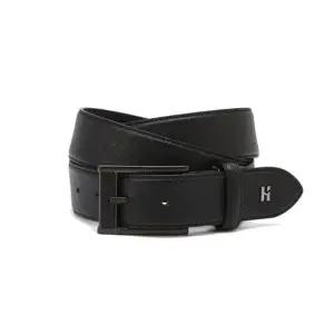 [헤지스](대구신세계)[선물추천][백화점BEST][40인치 착용가능]블랙 단색 빅사이즈 H장식 소가죽 벨트 H...