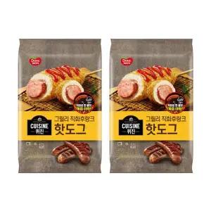 [소비기한 임박] 동원 퀴진 그릴리 직화후랑크 핫도그 440g, 2개