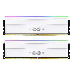 실리콘 파워 DDR5 64GB (2x32GB) 제니스 RGB 6000MT/s (PC5-48000) 288핀 CL30 1.35V UDIMM 데스크탑 메모리 모듈 RAM SP064GXLWU60AFDH 화이트