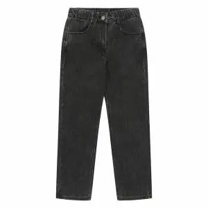 [보리보리/에꼴리에]여아 기모 오픈 밴딩 데님 스트레이트 팬츠 21D1257_BK