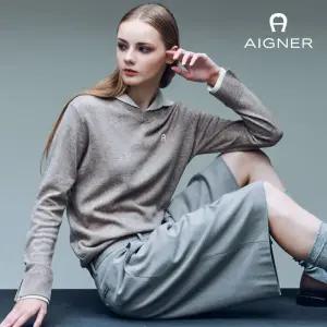 아이그너 캐시미어 블랜드 카라 니트 풀오버