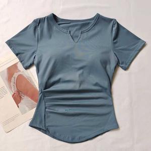 상의 요가복 테스 브라탑 쫀쫀한 캡내장 반팔티 여성