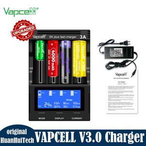 지능형 Vapcell S4 Plus V3.0 고속 충전기 슬롯 12A 새로운 스토리지 모드 어댑터가 포함된 강력한 리튬 이