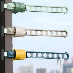 블루 베란다 창문 옷걸이 창틀 설치형 후크 사이드 여행용옷걸이