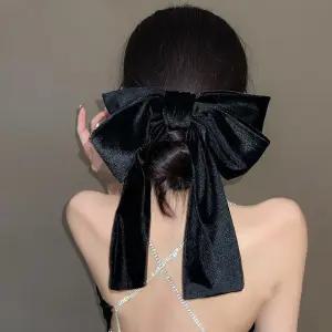 왕벨벳헤어핀 올림 리본 헤어 액세서리 포인트 자동핀