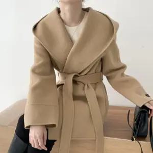 모자달린 후드 모직 간절기 아우터 반코트 빅카라