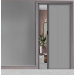 화이트 아파트 차광 메시 폴딩 슬라이딩 중문도어 무타공 자바라