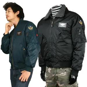 겨울 항공점퍼 미군 항공잠바 MA-1 패딩점퍼 남성 블루종 방한복 작업복 방한 솜 방수 방풍 남자 빅사이즈110
