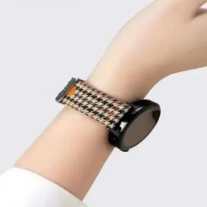 [골드스마일]46mm 스트랩 42mm 시계줄 체크무늬 가죽밴드 갤럭시워