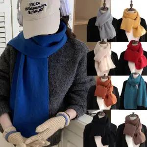 겨울 남녀 공용 쁘띠 목도리 니트 머플러 넥워머 / 부드럽고 따뜻한 감촉 / 편안하고 가벼운 착용감