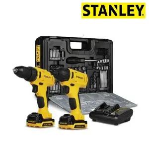 스탠리 SCHI12S2KA 콤보세트10.8V 임팩드릴+해머드릴 배터리2개+액세서리100P