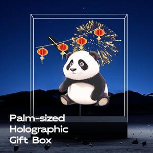 새로운 3D 홀로그램 팬 프로젝터 데스크 디스플레이 맞춤형 로고 제품 투명 LED