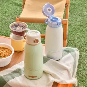 블루필 무선 가열텀블러 휴대용 분유 전기포트 힛백 500ml