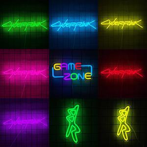 게임 사이버 펑크 엣지 러너 네온 사인 장식 케이브 인터넷 또는 침실 장식용 조명