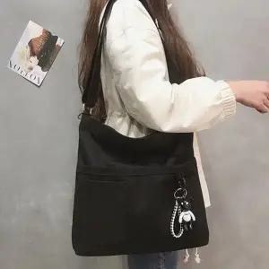 대학생 숄더백 빅사이즈 넉넉한 곰돌이 여성 숄더백 캔버스 데일리 가방 크로스