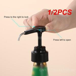 올리브 오일 병 헤드 푸시형 펌프, 굴 소스 압착용, 액체 주스 디펜서 주방 가제트 세트, 1 개, 2 개