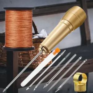 송곳 바늘 세트 수선용 가죽용 공예 가죽 바느질 키트 재봉 도구 재봉틀 두꺼운 만들기 수작업 구두 수제