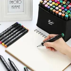 마커펜 60색 80색 마카 팬 디자인 세트 미술 그림 전문자용 채색 스케치 드로잉펜