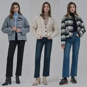 [뱅뱅]25FW 여성 라이크라 이중직 기모 데님 3종