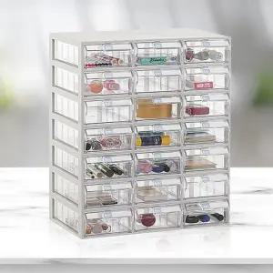 투명 수납 3x7 소품 플라스틱 부품함 수납함 정리함 장 책상 서랍